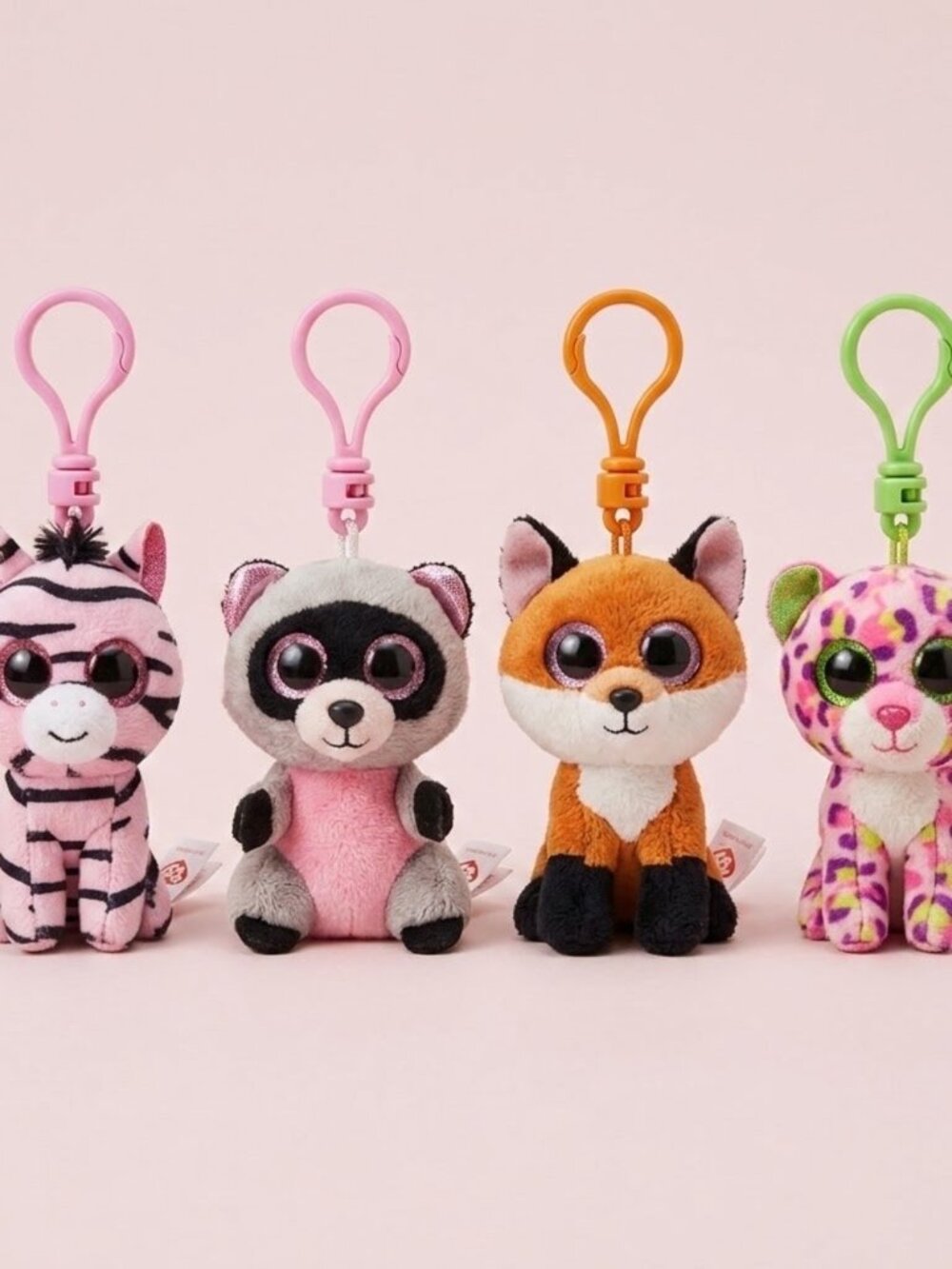 Ty Beanie Boos Plush Keychain Bundle Set of 4 Rare